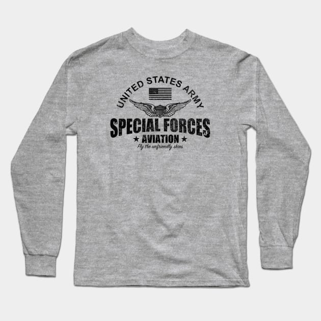 US Special Forces Aviation (distressed) Long Sleeve T-Shirt by TCP